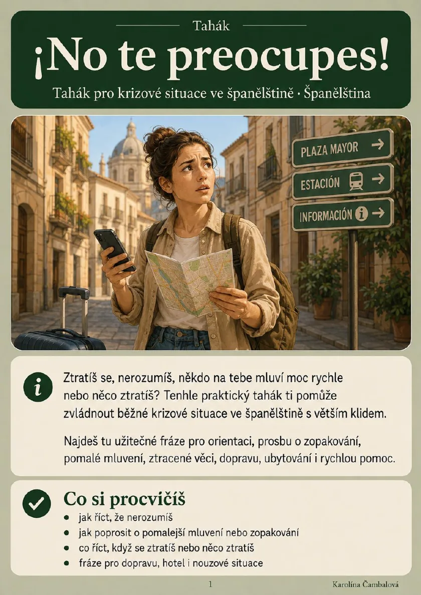 Náhled první strany taháku ¡No te preocupes!.